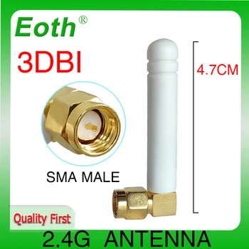 2.4 Ghz WIFI Антена 3dbi Антена SMA Штекерный конектор 2,4 G wifi antena 2,4 Ghz antenne ИН wi-Fi Бял за Безжични маршрутизатори antenas