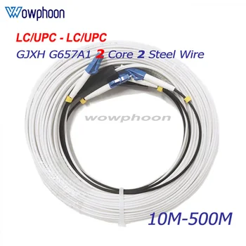 2LC/UPC-2LC/UPC ftth оптичен външен окачен оптичен кабел g657a однорежимный пластир кабел fibra optica
