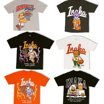 Inaka Power Тениска Дамска Тениска от висококачествен памук, 240 г, тениска със сито печат, риза американския размер