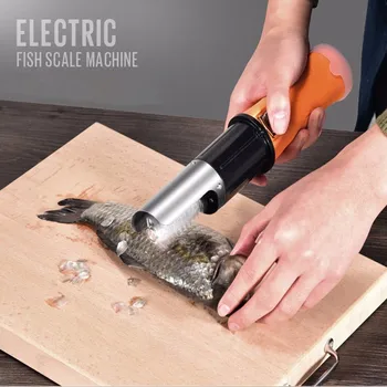 Водоустойчив Електрически стъргало за риба Мощен безжичен стъргалка, за да премахнете риба везни Акумулаторни инструменти, за да премахнете риба везни