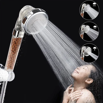 Накрайник за душ в банята, 3 режима, Регулируем Накрайник за душ, Течност накрайник за душ, Спестявайки вода под високо налягане, Филтър за баня, Душ-СПА-наставка