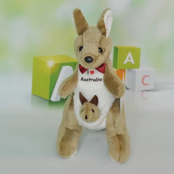 нов прием на около 25 см, обичам австралийското кенгуру, плюшен играчка, мека кукла, детска играчка, подарък за рожден ден b0385