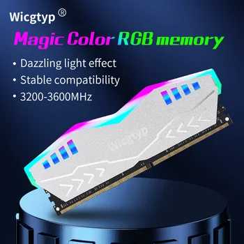 Оперативна памет Wicgtyp DDR4 8GBx2 3200 Mhz 1,35 В Memoria ddr4 ram С Радиатор RGB Light Двуканална Оперативна памет За Настолен КОМПЮТЪР
