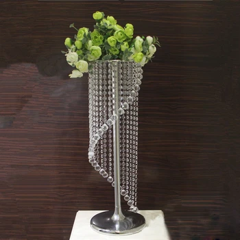 Притежателят на Сватба на цветята-кълбо от Акрил кристал, Централна част, маса, Поставка за ваза, Кристал свещник, Сватбена украса AB1214