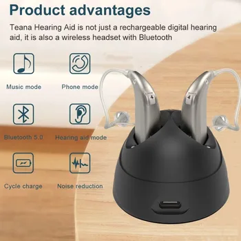 Цифров усилвател за звука, Bluetooth слухов апарат интелигентно намаляване на шума аудиоусилитель за глухи