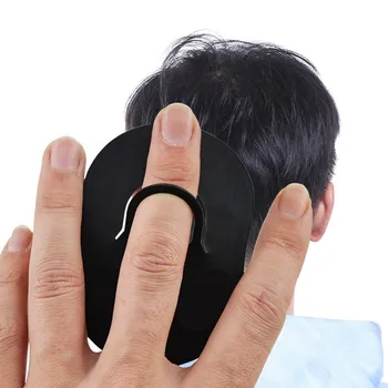 Черни Пластмасови пръсти, Черна Малка Кръгла четка за коса Pro Salon Barber, Фризьорски и шампоан, Четка за намаляване на загуба на коса, Инструмент за грижа за косата